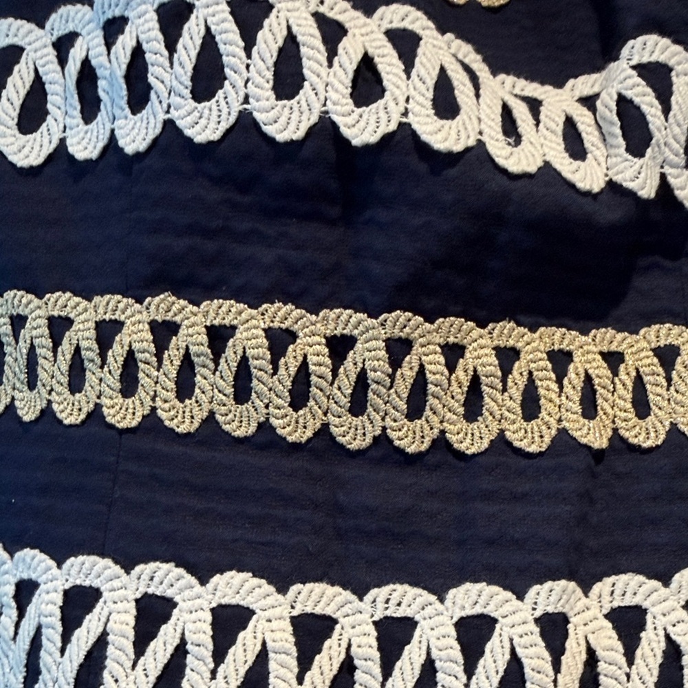 Lilly Pulitzer Navy and White Halter Dress - Picture 3 of 8